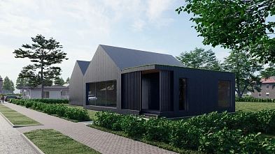 Загородный дом в стиле БарнХаус 16,9х24,7-315 м²